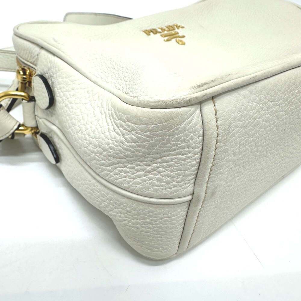 PRADA White Leather Pochette Shoulder Bag - Picture 5 of 14